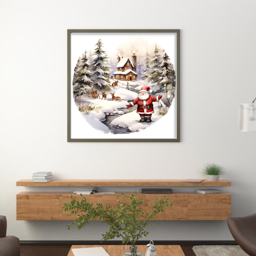 Santa Hut - 11CT Stamped Cross Stitch 40*40CM