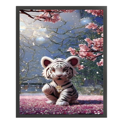 Little White Tiger - 11CT Stamped Cross Stitch 40*50CM