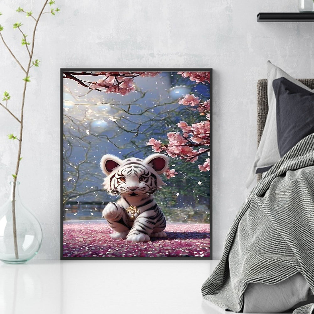 Little White Tiger - 11CT Stamped Cross Stitch 40*50CM