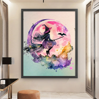 Moon Witch - 11CT Stamped Cross Stitch 50*60CM