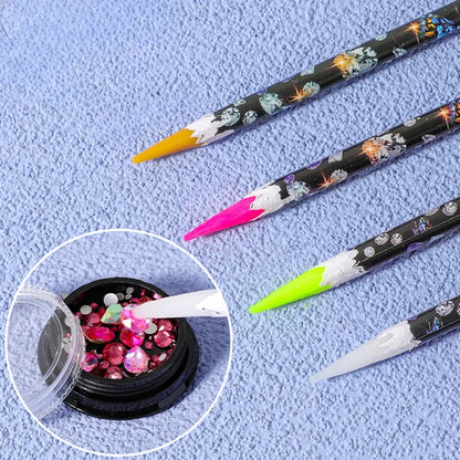 4/12PCS Crystal Gem Pick Up Tools Self Adhesive Diamond Painting Dotting Wax Pen