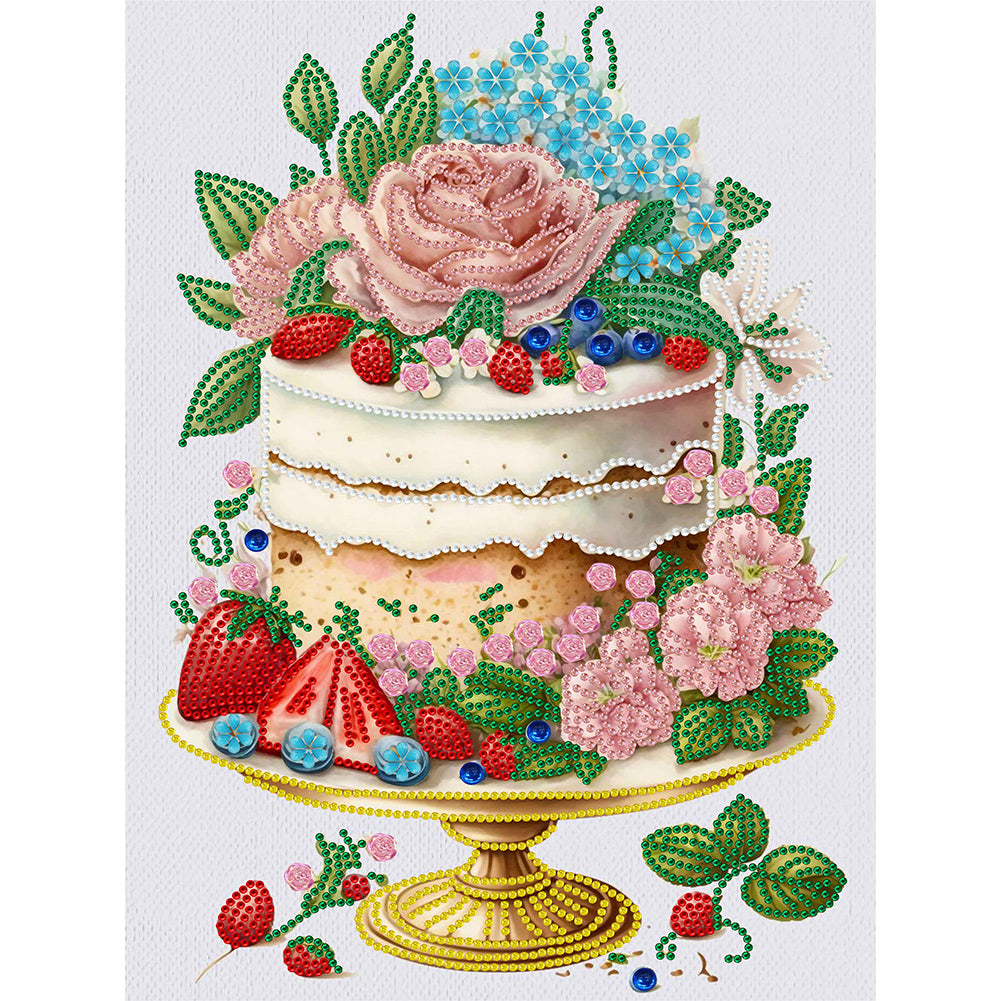 Cake Desserts - Special Shaped Drill Diamond Painting 30*40CM