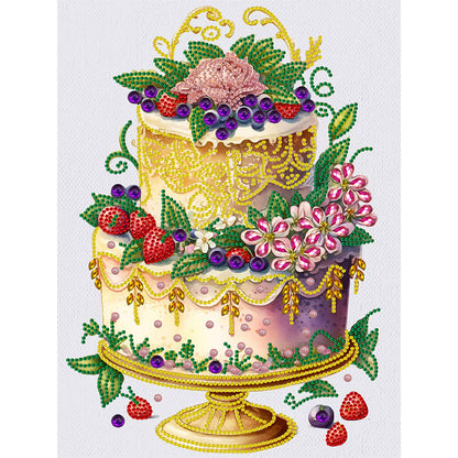 Cake Desserts - Special Shaped Drill Diamond Painting 30*40CM