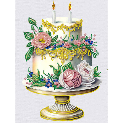 Cake Desserts - Special Shaped Drill Diamond Painting 30*40CM