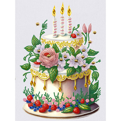 Cake Desserts - Special Shaped Drill Diamond Painting 30*40CM