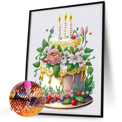 Cake Desserts - Special Shaped Drill Diamond Painting 30*40CM