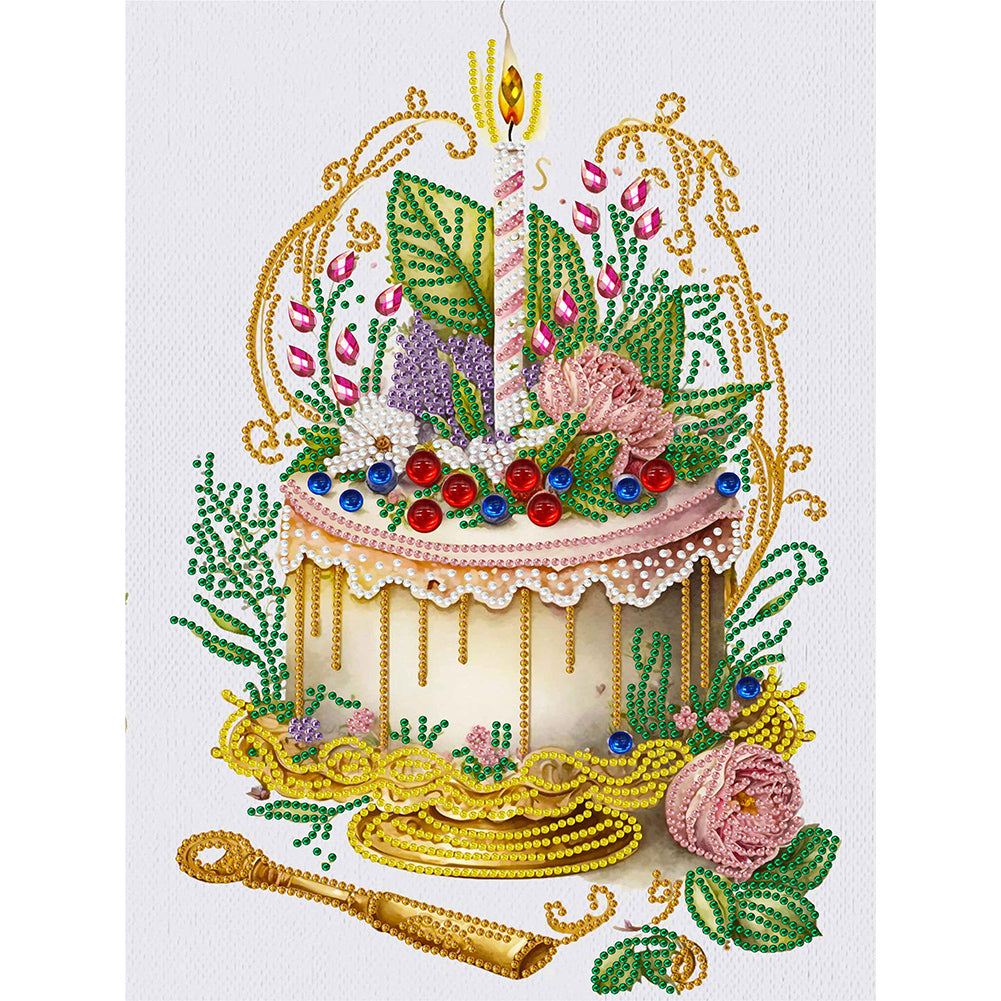 Cake Desserts - Special Shaped Drill Diamond Painting 30*40CM