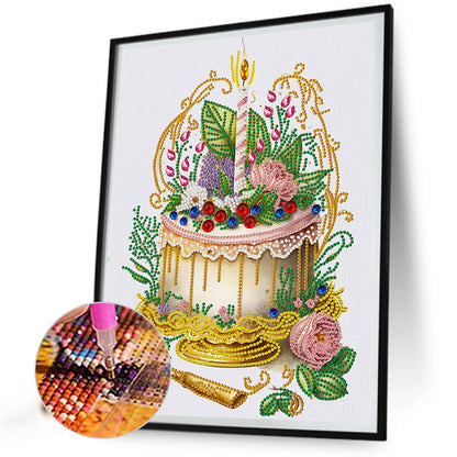 Cake Desserts - Special Shaped Drill Diamond Painting 30*40CM