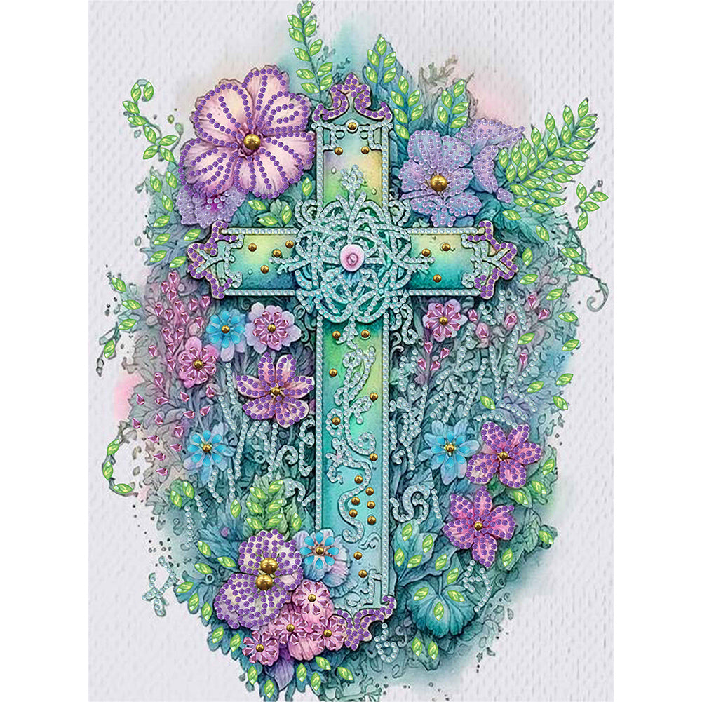 Cross - Special Shaped Drill Diamond Painting 30*40CM