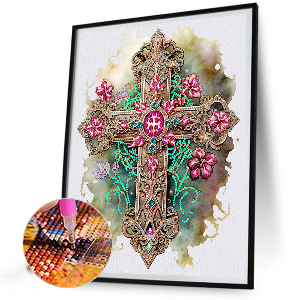 Cross - Special Shaped Drill Diamond Painting 30*40CM