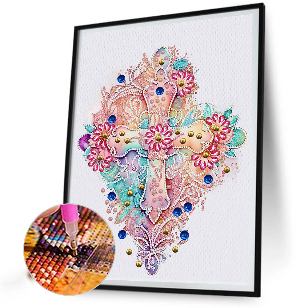 Cross - Special Shaped Drill Diamond Painting 30*40CM