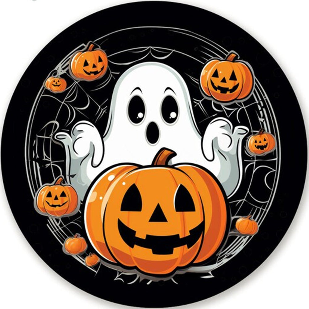 Pumpkin Ghost - 11CT Stamped Cross Stitch 40*40CM