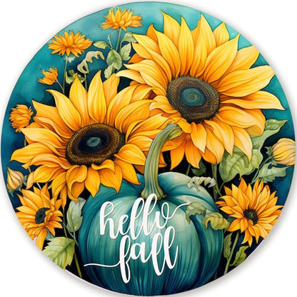 Pumpkin Sunflower - 11CT Stamped Cross Stitch 40*40CM