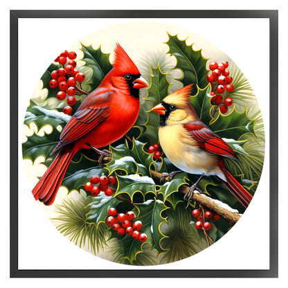 Christmas Red Bird - 11CT Stamped Cross Stitch 40*40CM