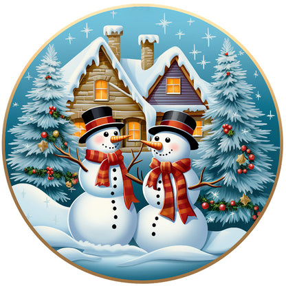 Christmas Snowman - 11CT Stamped Cross Stitch 40*40CM