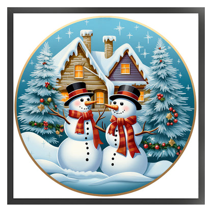 Christmas Snowman - 11CT Stamped Cross Stitch 40*40CM