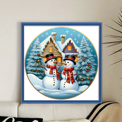 Christmas Snowman - 11CT Stamped Cross Stitch 40*40CM