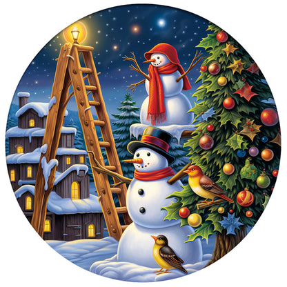 Christmas Snowman - 11CT Stamped Cross Stitch 40*40CM