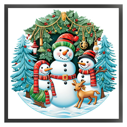 Christmas Snowman - 11CT Stamped Cross Stitch 40*40CM