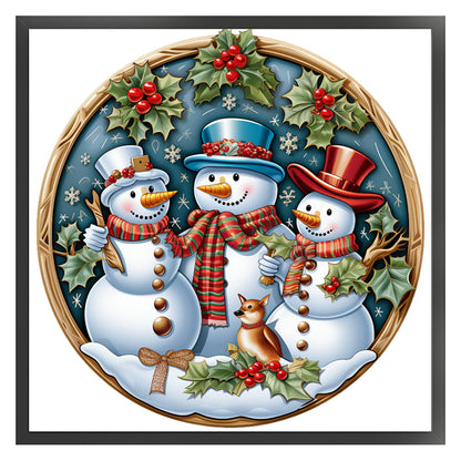 Christmas Snowman - 11CT Stamped Cross Stitch 40*40CM