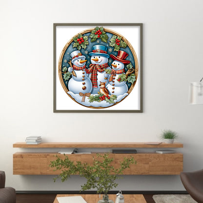 Christmas Snowman - 11CT Stamped Cross Stitch 40*40CM