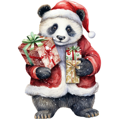 Christmas Panda - 11CT Stamped Cross Stitch 40*40CM