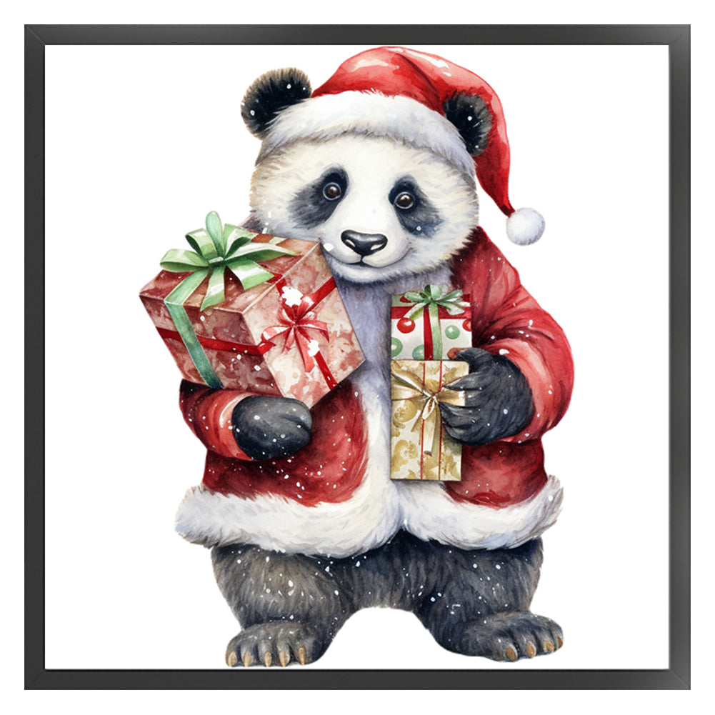 Christmas Panda - 11CT Stamped Cross Stitch 40*40CM