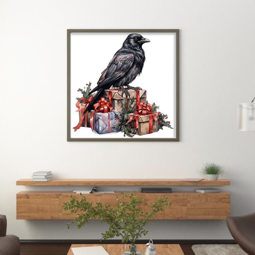 Christmas Crow - 11CT Stamped Cross Stitch 40*40CM