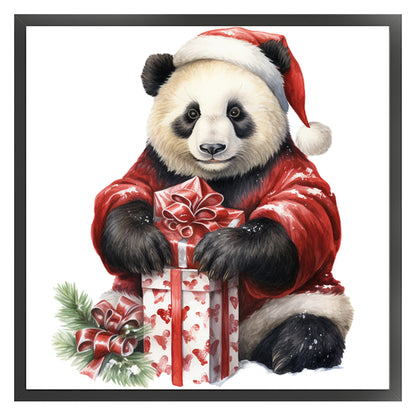 Christmas Panda - 11CT Stamped Cross Stitch 40*40CM