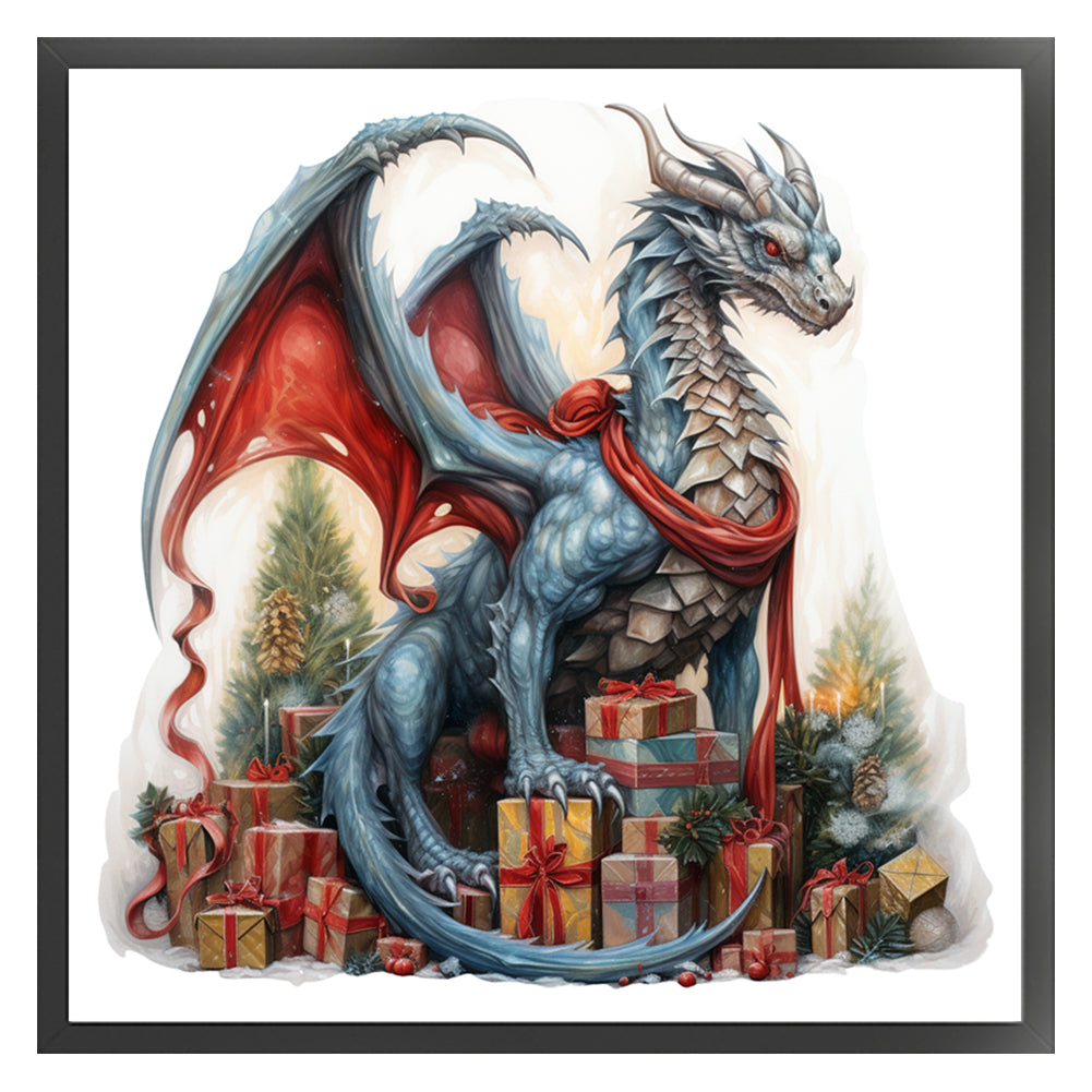 Christmas Pterosaur - 11CT Stamped Cross Stitch 40*40CM