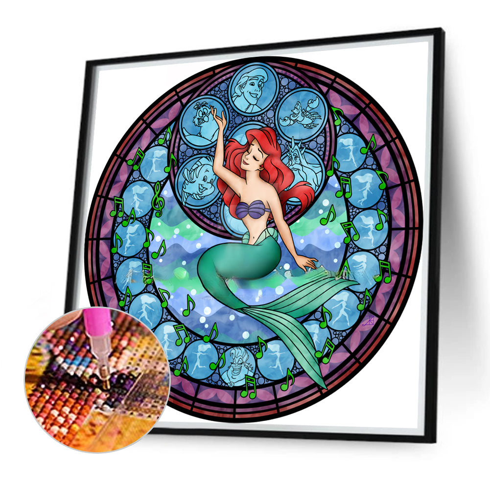 Ariel Mermaid Princess - Full Round Drill Diamond Painting 40*40CM