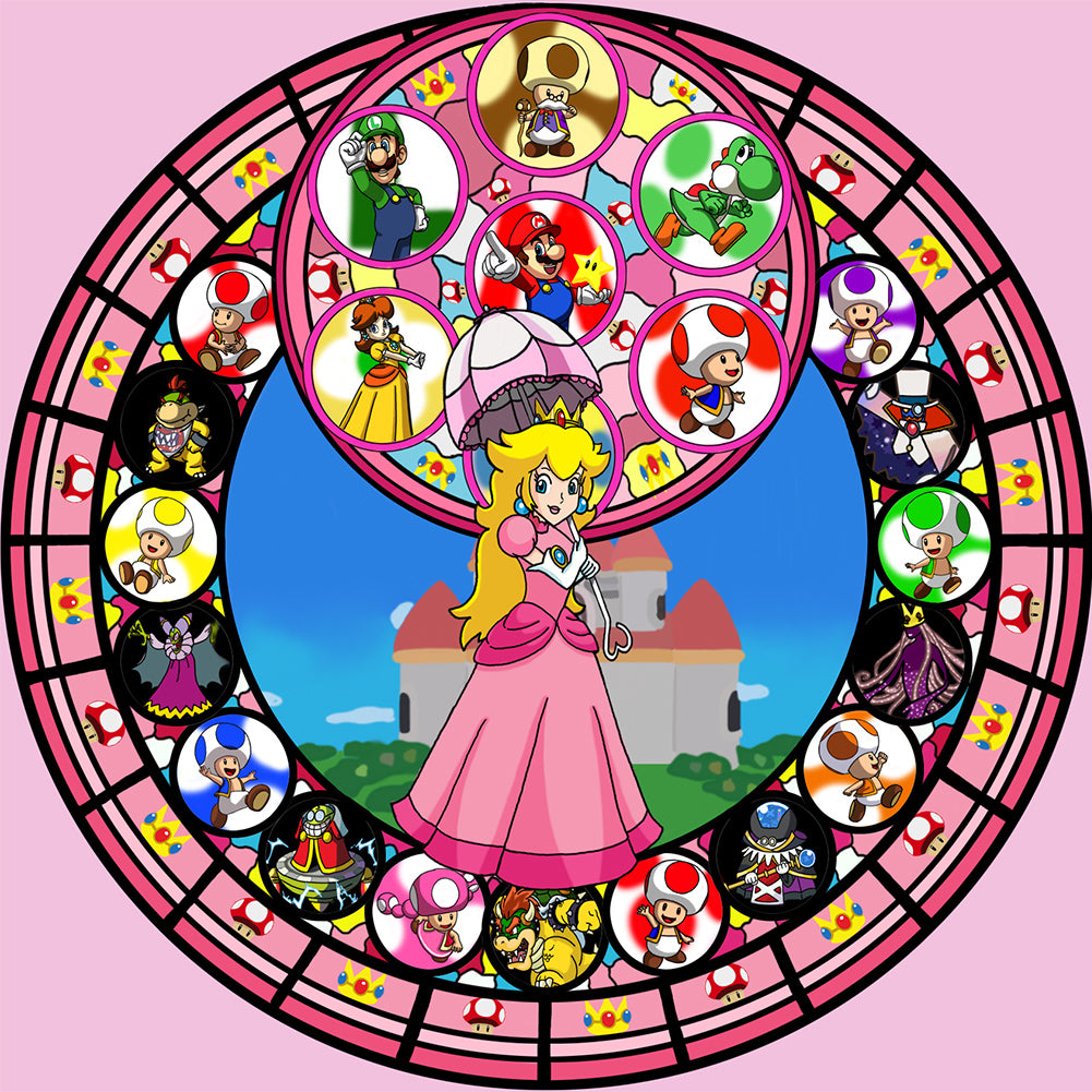 Princess Peach - Full Round Drill Diamond Painting 40*40CM