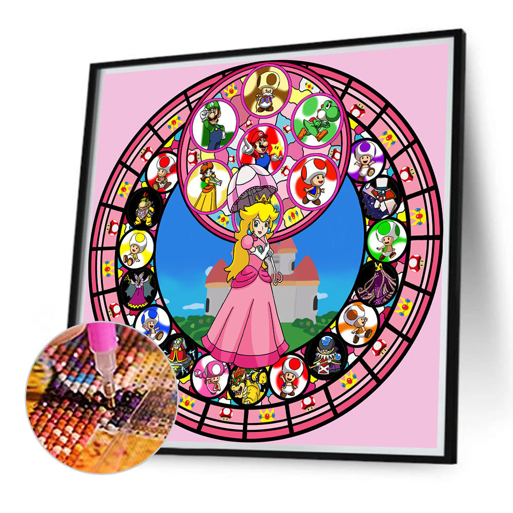 Princess Peach - Full Round Drill Diamond Painting 40*40CM