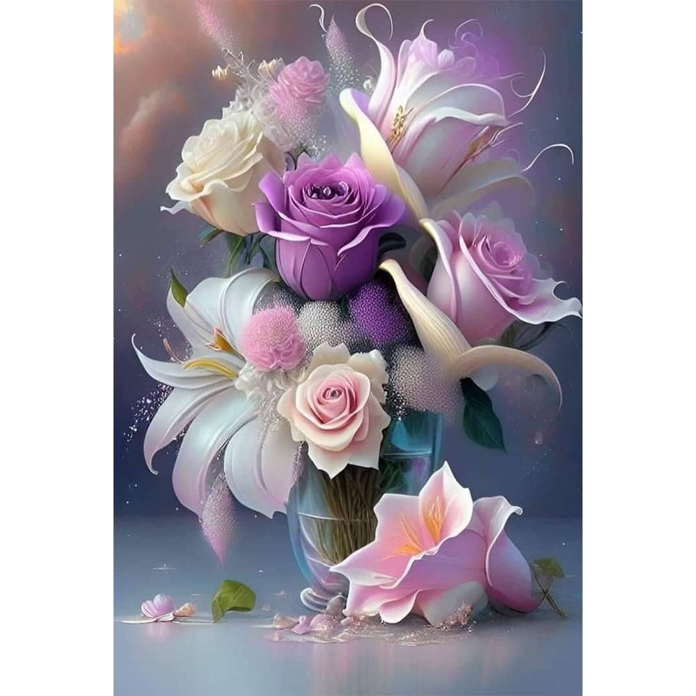 Rose - Full Round Drill Diamond Painting 40*60CM