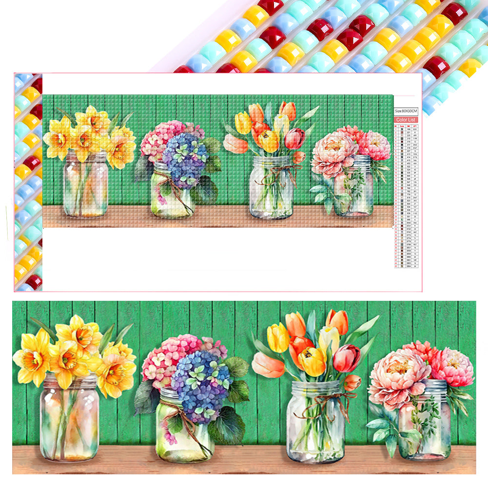 Wooden Vase - Full Square Drill Diamond Painting 80*30CM