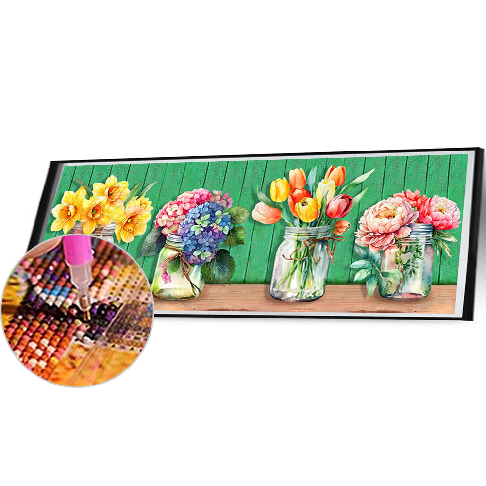 Wooden Vase - Full Square Drill Diamond Painting 80*30CM