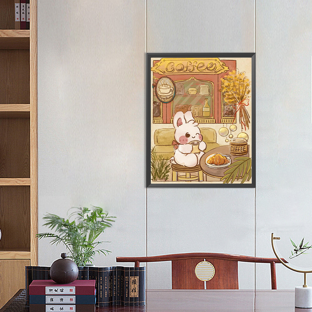 Bunny Tea Time - Full Round Drill Diamond Painting 40*50CM