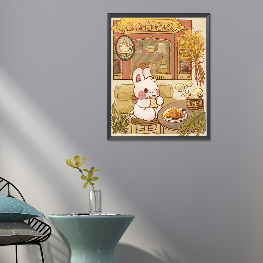 Bunny Tea Time - Full Round Drill Diamond Painting 40*50CM
