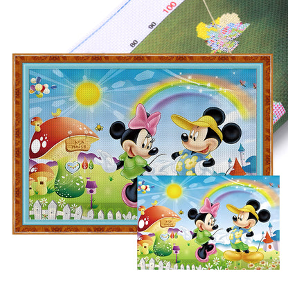 Minnie Mickey - 11CT Stamped Cross Stitch 80*56CM