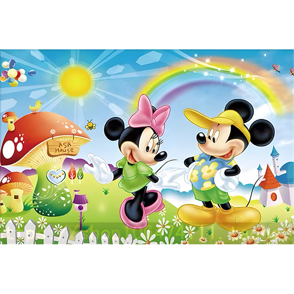 Minnie Mickey - 11CT Stamped Cross Stitch 80*56CM