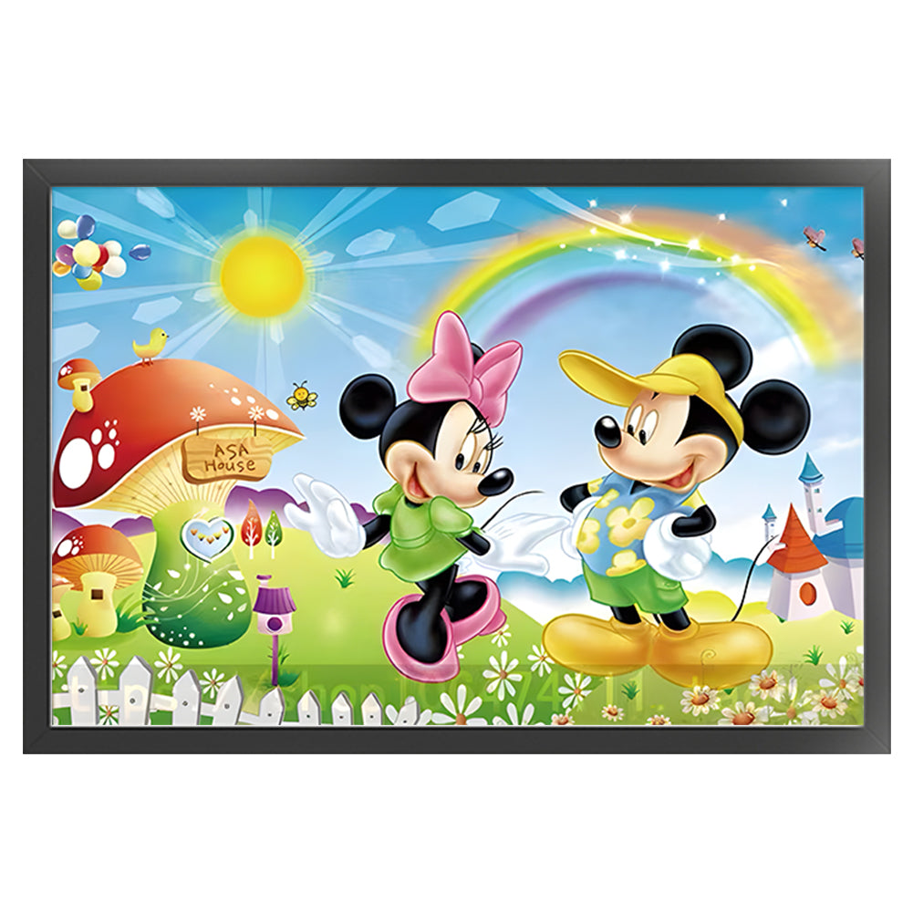 Minnie Mickey - 11CT Stamped Cross Stitch 80*56CM