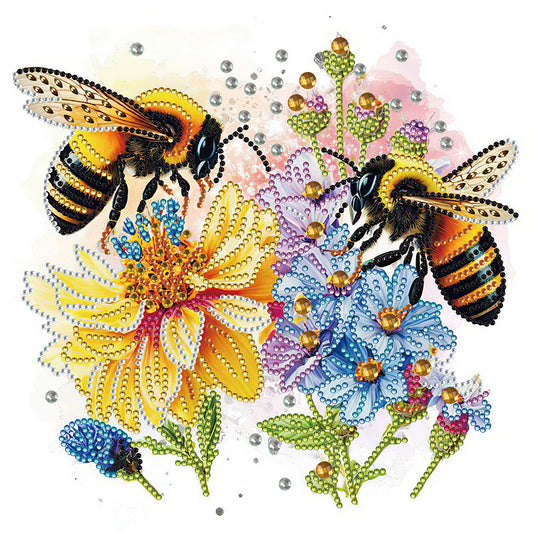 Honey Bees - Special Shaped Drill Diamond Painting 30*30CM