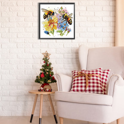 Honey Bees - Special Shaped Drill Diamond Painting 30*30CM