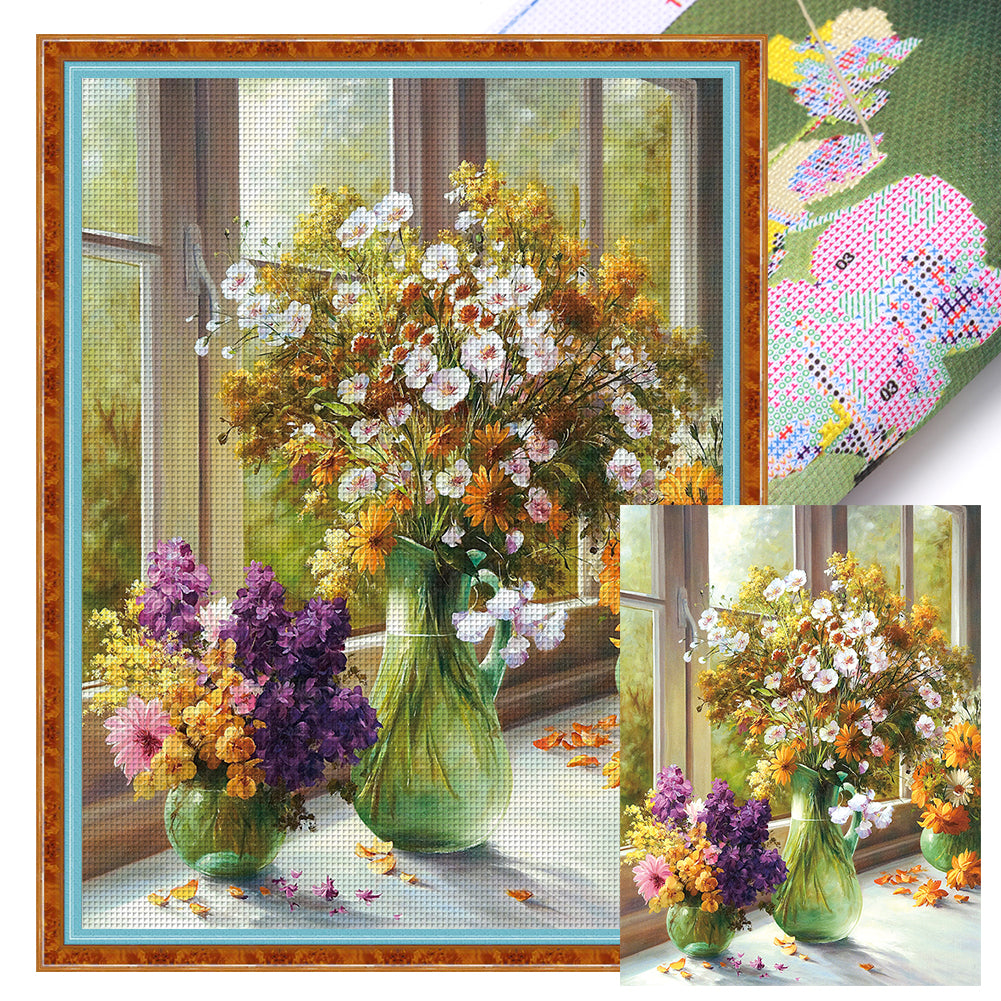 Bouquet - 11CT Stamped Cross Stitch 50*64CM