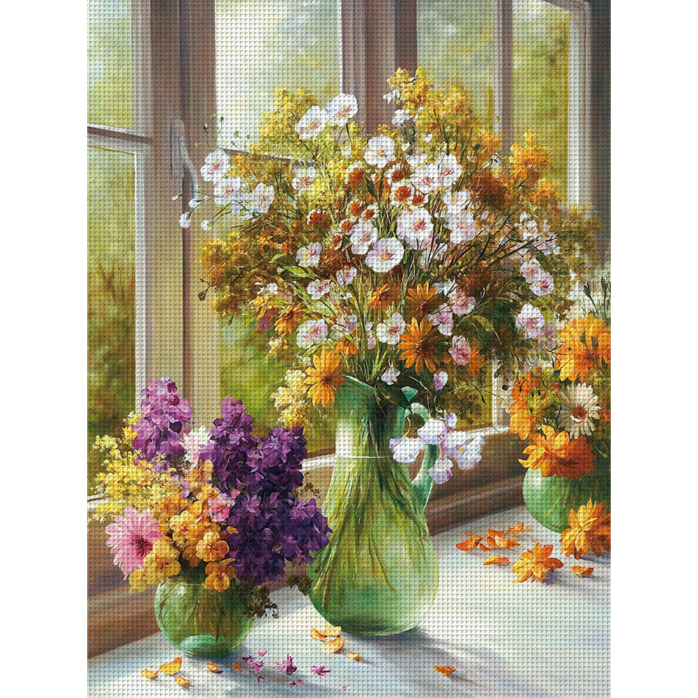 Bouquet - 11CT Stamped Cross Stitch 50*64CM