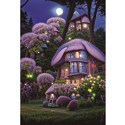 Rabbit Hut - 11CT Stamped Cross Stitch 52*72CM