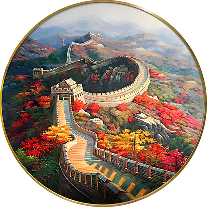 Round Version Of The Great Wall - 11CT Stamped Cross Stitch 60*60CM