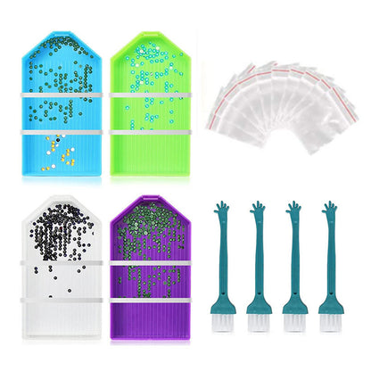 Bead Sorting Trays with Divider Rhinestone Tray Sorter for Diamond Art DIY Craft