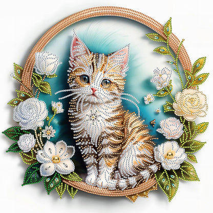 Simple Kitten - Special Shaped Drill Diamond Painting 40*40CM