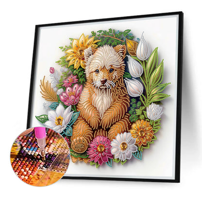 Simple Unhappy Bear - Special Shaped Drill Diamond Painting 40*40CM